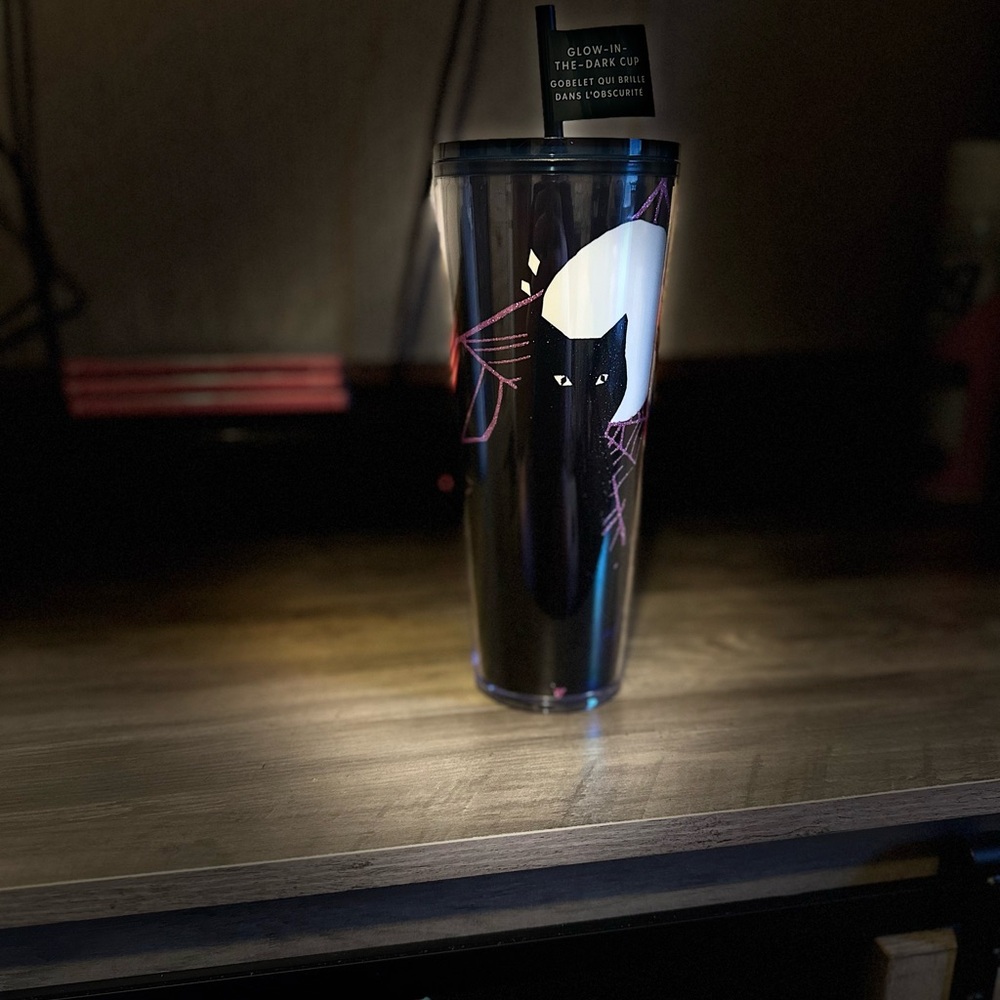 Starbucks Black Cat Glow-in-the-Dark Tumbler
